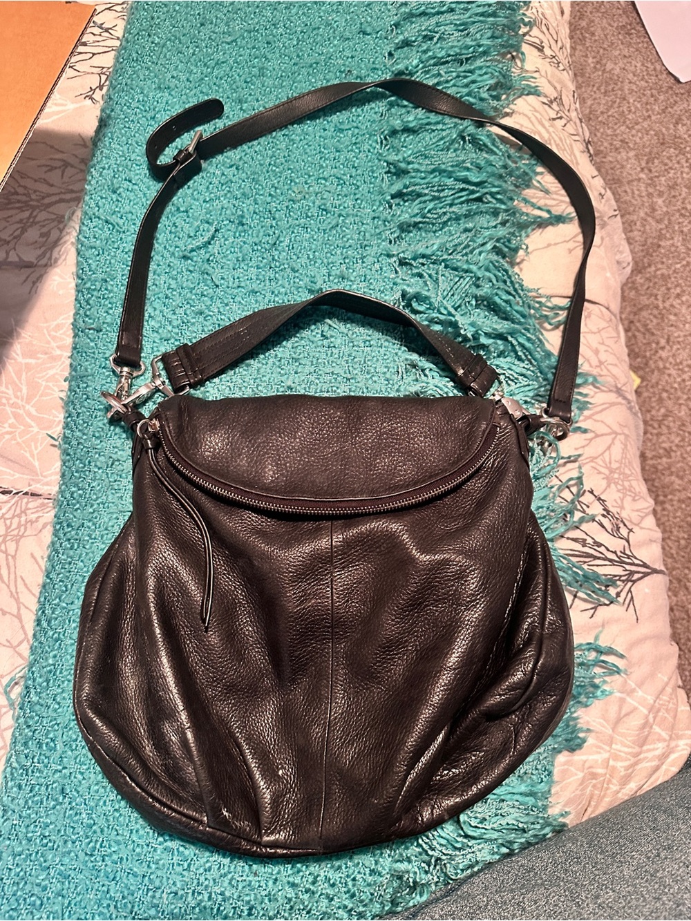 Margot Black Buttersoft Real Leather Shoulder Bag